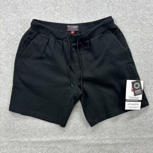 686 Everywhere Shorts Mens Medium Black Double Knit Performance Fleece Sweat NEW